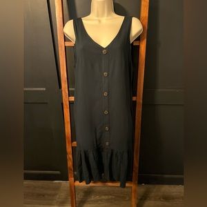 Dark Green Drop Waist Dress